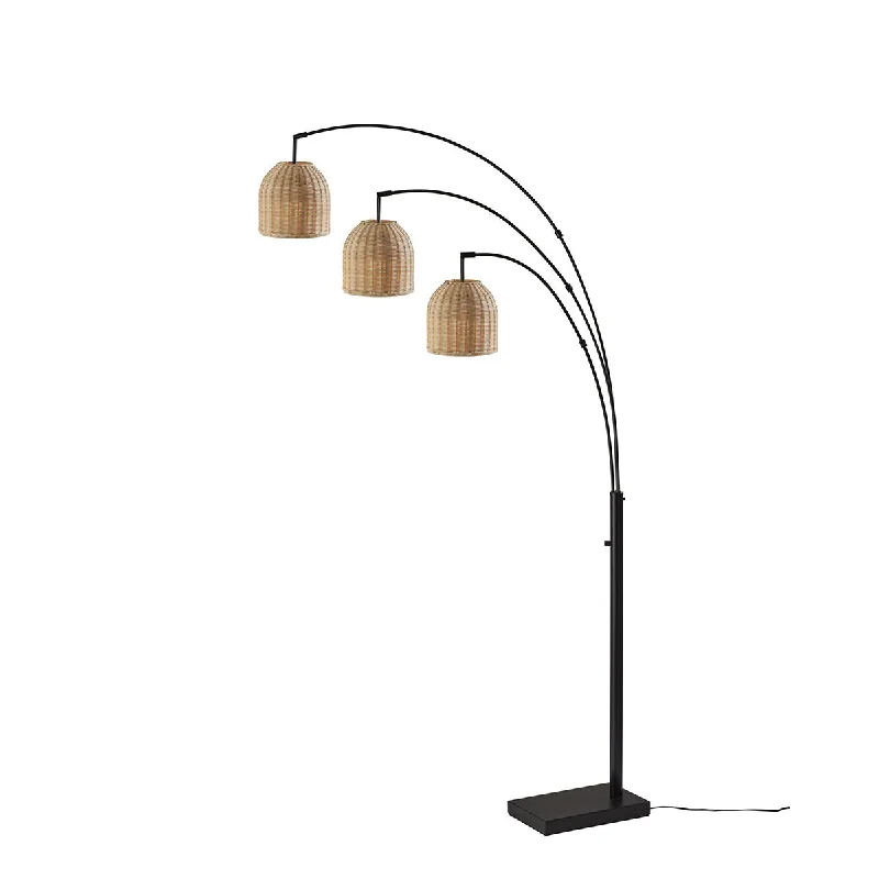 USB Charging Port Floor Lamp for Convenient Device ChargingBahama 3-Arm Arc Lamp