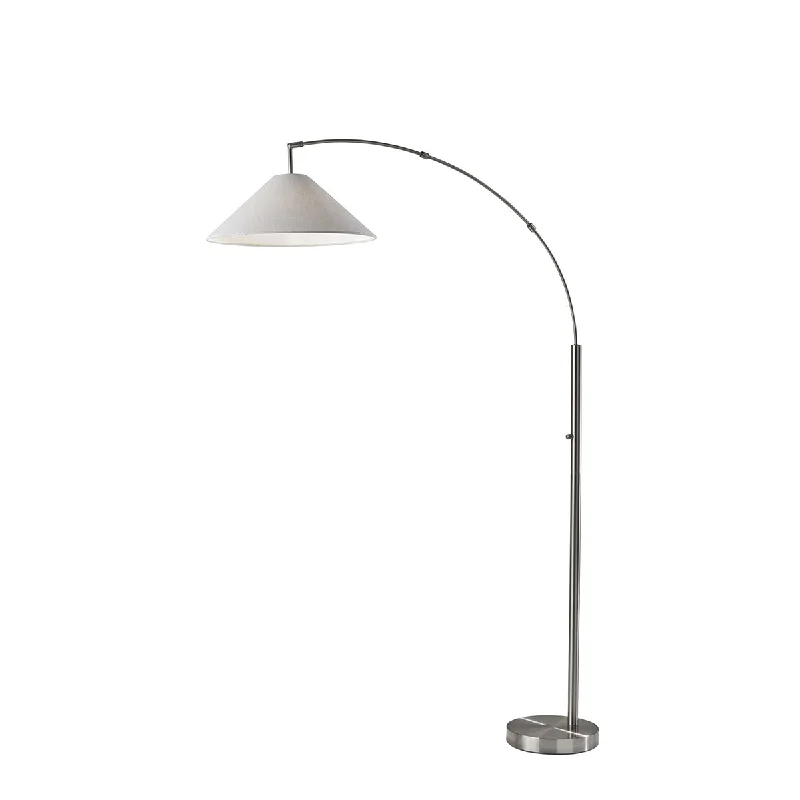 Glass Floor Lamp with Frosted Shades for Soft Diffused LightBraxton Arc Lamp