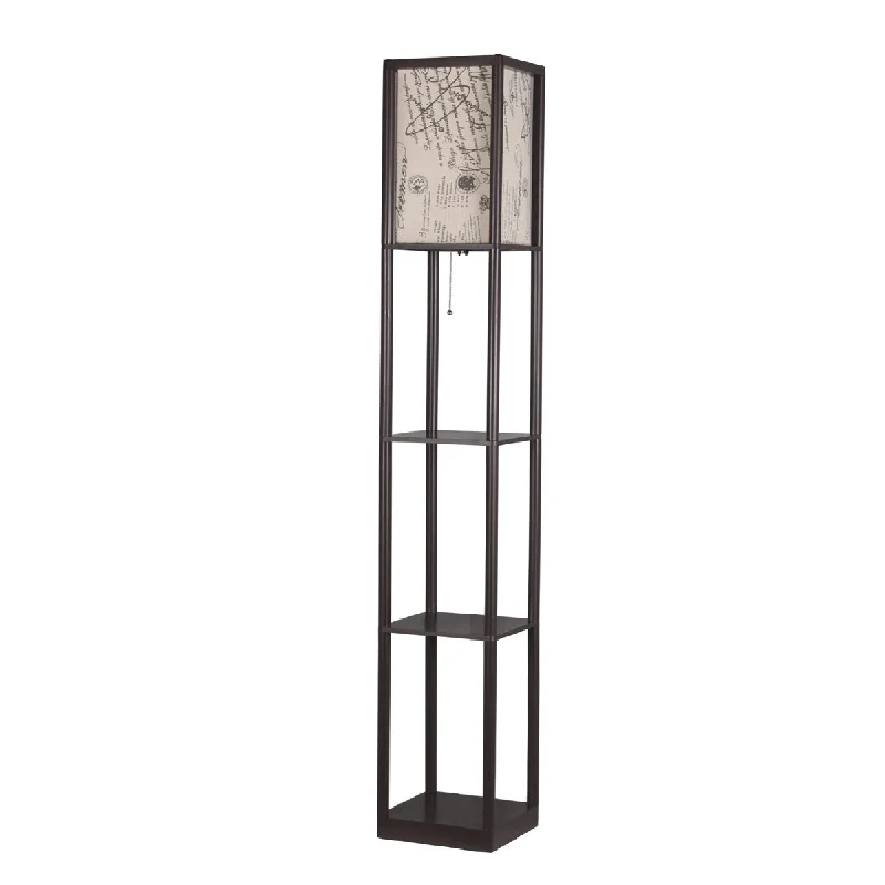 Victorian Style Floor Lamp for Traditional and Elegant InteriorsScript Shelf Floor Lamp