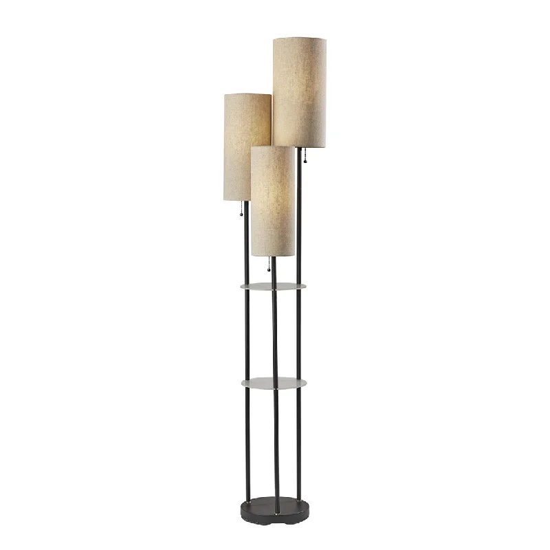Industrial Style Floor Lamp with Exposed Bulbs for Loft ApartmentsTrio Shelf Floor Lamp Industrial Style Floor Lamp with Exposed Bulbs for Loft ApartmentsTrio Shelf Floor Lamp