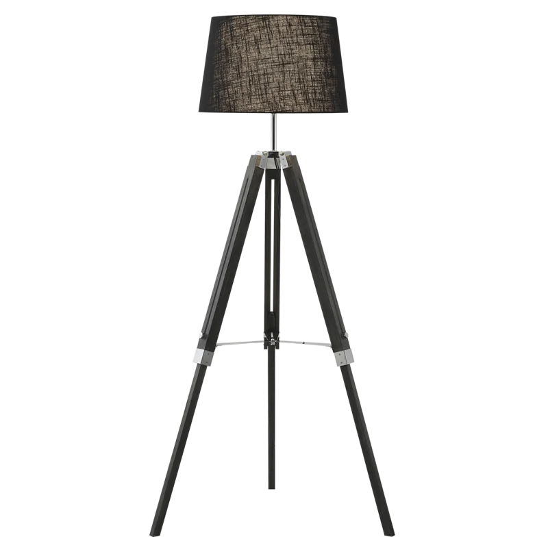 Bohemian Inspired Floor Lamp for Eclectic Home DecorArabella Dark Wood And Black Shade Floor Lamp Bohemian Inspired Floor Lamp for Eclectic Home DecorArabella Dark Wood And Black Shade Floor Lamp