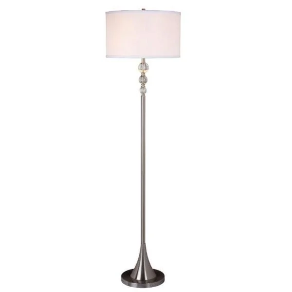 Bohemian Inspired Floor Lamp for Eclectic Home DecorArtiva USA 'Spheres' 60-inch Stylish, Satin Nickel Finished Floor Lamp with Real, Clear Crystal Spheres Bohemian Inspired Floor Lamp for Eclectic Home DecorArtiva USA 'Spheres' 60-inch Stylish, Satin Nickel Finished Floor Lamp with Real, Clear Crystal Spheres