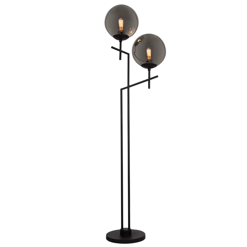 Victorian Style Floor Lamp for Traditional and Elegant InteriorsBlack with Smoke Glass Floor Lamp Victorian Style Floor Lamp for Traditional and Elegant InteriorsBlack with Smoke Glass Floor Lamp