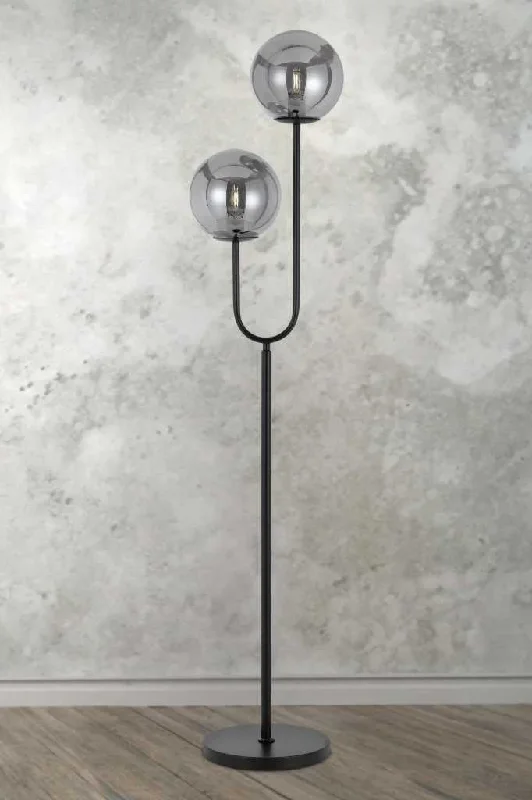 Industrial Style Floor Lamp with Exposed Bulbs for Loft ApartmentsBowman Twin Floor Lamp