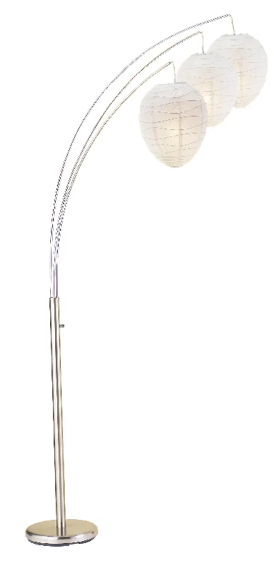 Way Switch Floor Lamp for Multiple Light Intensity LevelsBrushed steel Metal Arc Lamp By Homeroots Way Switch Floor Lamp for Multiple Light Intensity LevelsBrushed steel Metal Arc Lamp By Homeroots