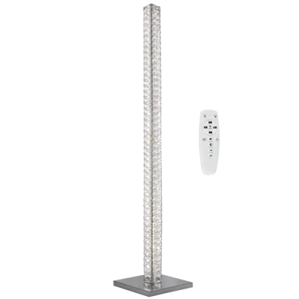 Fabric Floor Lamp with a Linen Shade for a Relaxed AestheticCCT Chome & Crystal Floor Lamp Fabric Floor Lamp with a Linen Shade for a Relaxed AestheticCCT Chome & Crystal Floor Lamp