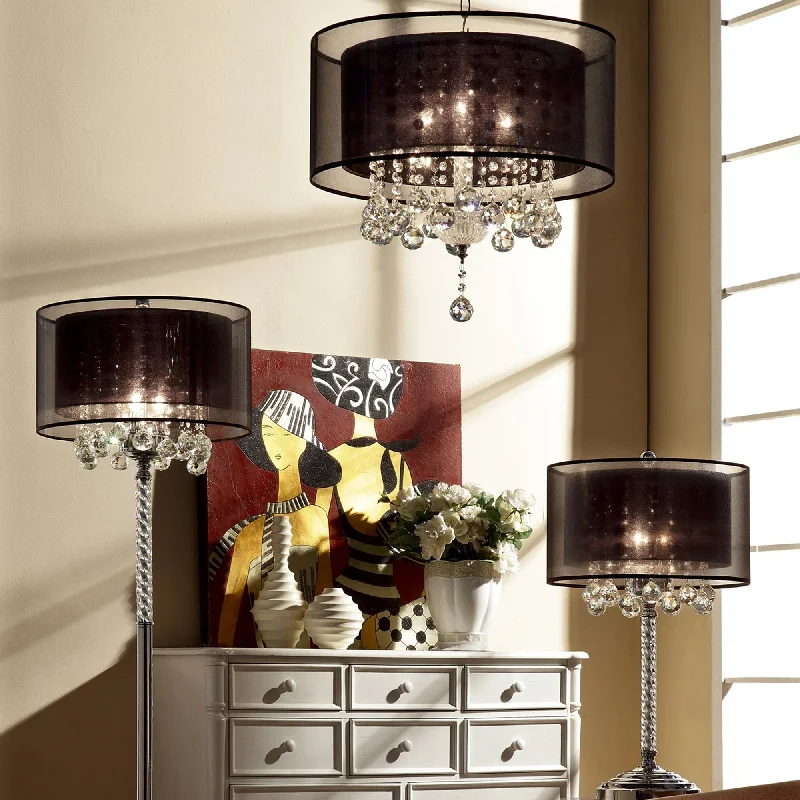 Glass Floor Lamp with Frosted Shades for Soft Diffused LightContempo Silver Floor Lamp with Black Shade and Crystal Accents By Homeroots Glass Floor Lamp with Frosted Shades for Soft Diffused LightContempo Silver Floor Lamp with Black Shade and Crystal Accents By Homeroots