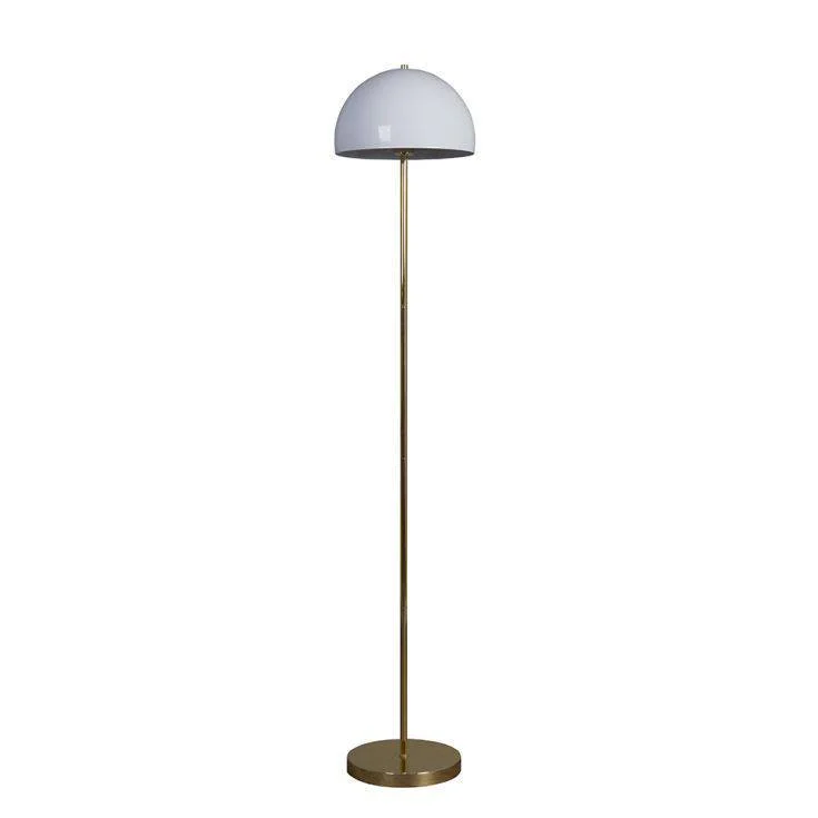 Dimmable Floor Lamp for Adjustable Lighting AmbianceDargai Gold Floor Lamp With White Metal Dome Shade Dimmable Floor Lamp for Adjustable Lighting AmbianceDargai Gold Floor Lamp With White Metal Dome Shade