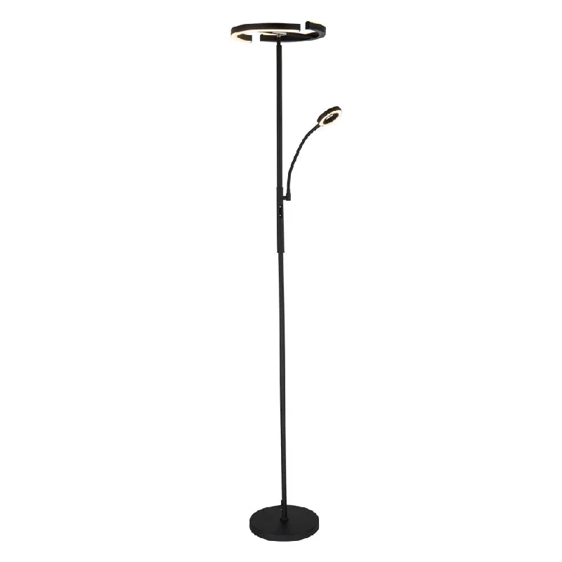 Marble Base Floor Lamp for a Touch of LuxuryDomus CYCLOPS - 20W+7W LED 4-CCT Switchable Push Dimmable Mother & Child Uplighter Floor Lamp Black Marble Base Floor Lamp for a Touch of LuxuryDomus CYCLOPS - 20W+7W LED 4-CCT Switchable Push Dimmable Mother & Child Uplighter Floor Lamp Black