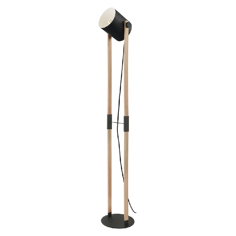 Way Switch Floor Lamp for Multiple Light Intensity LevelsEglo Hornwood 1-Light Black and Natural Floor Lamp with Black Exterior, White Interior Way Switch Floor Lamp for Multiple Light Intensity LevelsEglo Hornwood 1-Light Black and Natural Floor Lamp with Black Exterior, White Interior