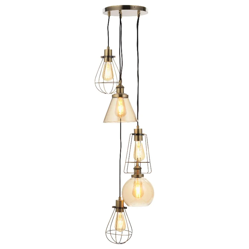 Modern Minimalist Floor Lamp for Contemporary Living RoomsHaldor 6 Light Antique Brass Glass & Wire Pendant Modern Minimalist Floor Lamp for Contemporary Living RoomsHaldor 6 Light Antique Brass Glass & Wire Pendant