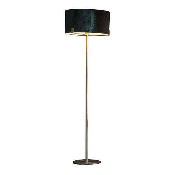 Industrial Style Floor Lamp with Exposed Bulbs for Loft ApartmentsHayfield Floor Lamp Green Velvet Shade Industrial Style Floor Lamp with Exposed Bulbs for Loft ApartmentsHayfield Floor Lamp Green Velvet Shade
