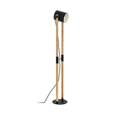 Fabric Floor Lamp with a Linen Shade for a Relaxed AestheticHornwood Black & Wood Floor Lamp Fabric Floor Lamp with a Linen Shade for a Relaxed AestheticHornwood Black & Wood Floor Lamp