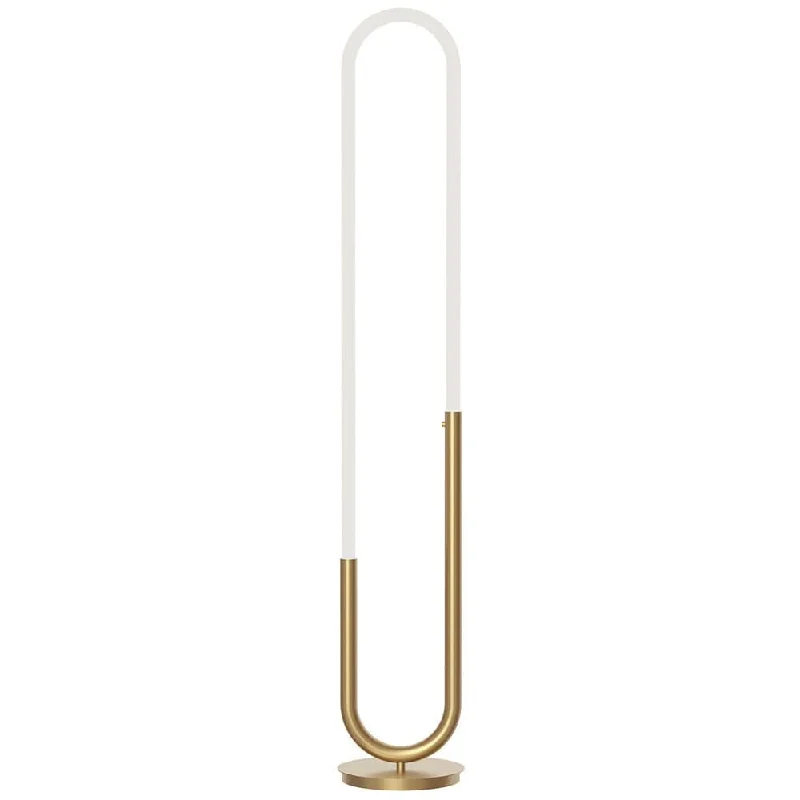 Way Switch Floor Lamp for Multiple Light Intensity LevelsHuron French Gold LED Floor Lamp Way Switch Floor Lamp for Multiple Light Intensity LevelsHuron French Gold LED Floor Lamp