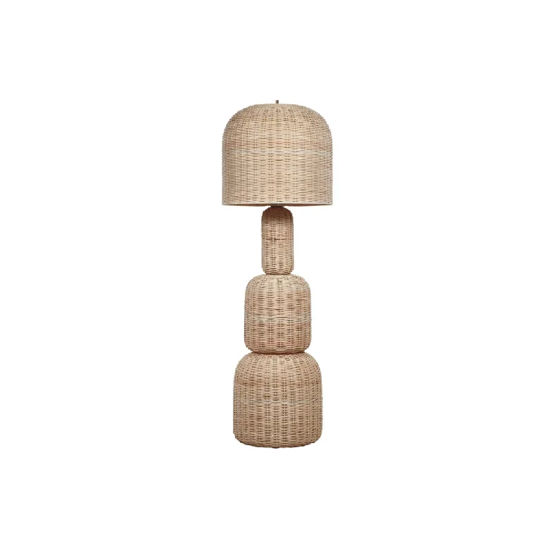 Glass Floor Lamp with Frosted Shades for Soft Diffused LightKootu Natural Rattan Floor Lamp Glass Floor Lamp with Frosted Shades for Soft Diffused LightKootu Natural Rattan Floor Lamp
