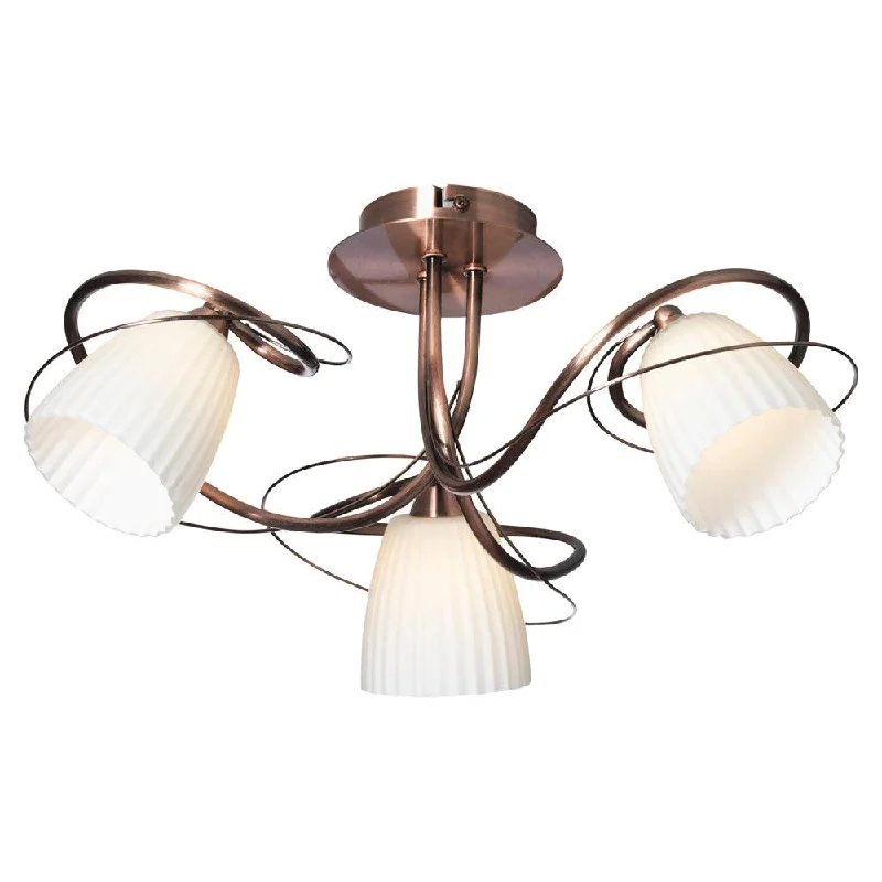 Modern Minimalist Floor Lamp for Contemporary Living RoomsOaks Lighting Leke Copper 3 Light Semi-flush Modern Minimalist Floor Lamp for Contemporary Living RoomsOaks Lighting Leke Copper 3 Light Semi-flush