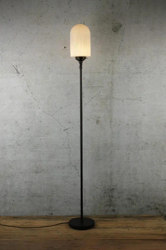 Rustic Farmhouse Style Floor Lamp for Cozy BedroomsLloyd Reeded Glass Floor Lamp