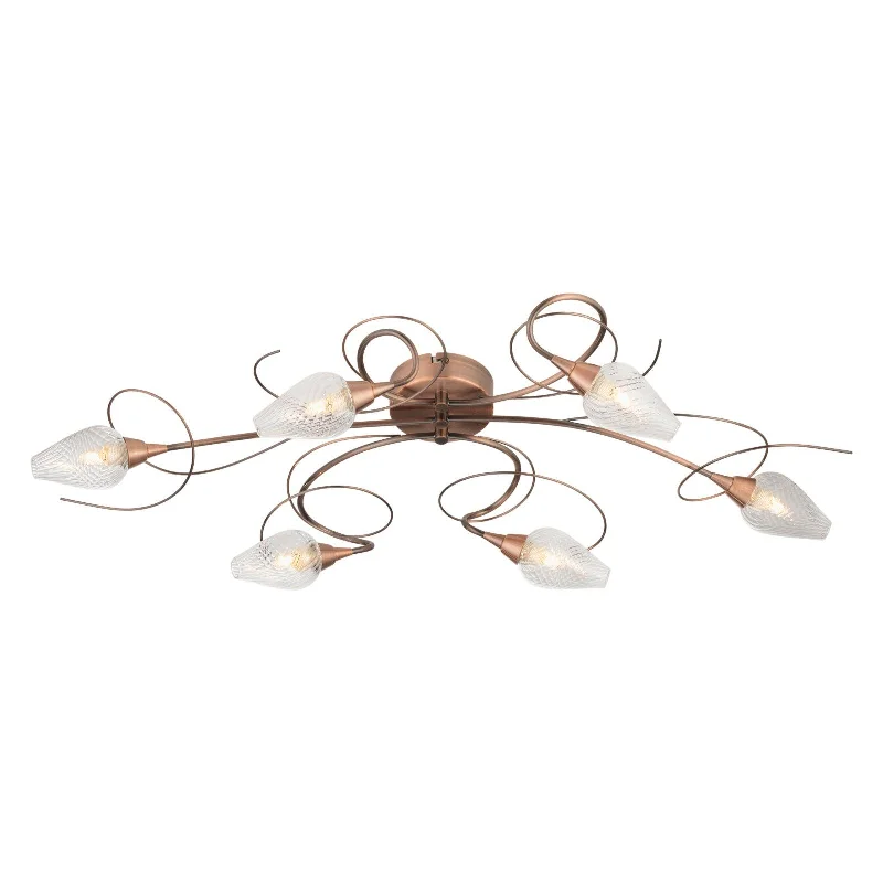 Metal Floor Lamp with a Matte Black Finish for a Sleek LookOaks Lighting Lugh 6 Arm Copper Semi-Flush Ceiling Light Metal Floor Lamp with a Matte Black Finish for a Sleek LookOaks Lighting Lugh 6 Arm Copper Semi-Flush Ceiling Light