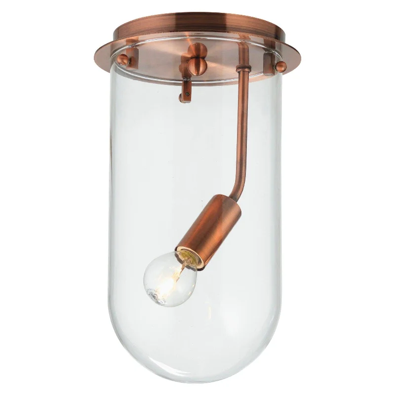 Industrial Style Floor Lamp with Exposed Bulbs for Loft ApartmentsOaks Lighting Mack Copper & Glass Flush Ceiling Light Industrial Style Floor Lamp with Exposed Bulbs for Loft ApartmentsOaks Lighting Mack Copper & Glass Flush Ceiling Light