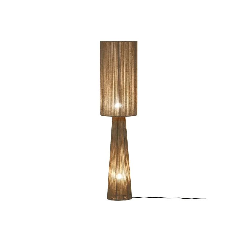 Bohemian Inspired Floor Lamp for Eclectic Home DecorMarza Natural Jute Floor Lamp