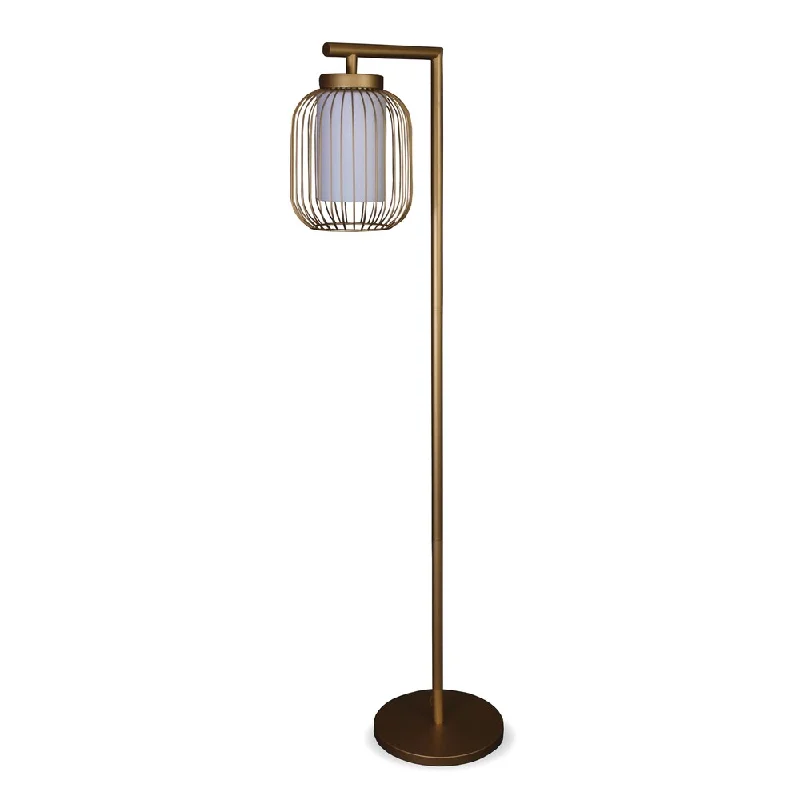 Bohemian Inspired Floor Lamp for Eclectic Home DecorMr. Lamp and Shade #QF-1649 60-inch Dull Goldtone Wire Cage Metal Floor Lamp Bohemian Inspired Floor Lamp for Eclectic Home DecorMr. Lamp and Shade #QF-1649 60-inch Dull Goldtone Wire Cage Metal Floor Lamp