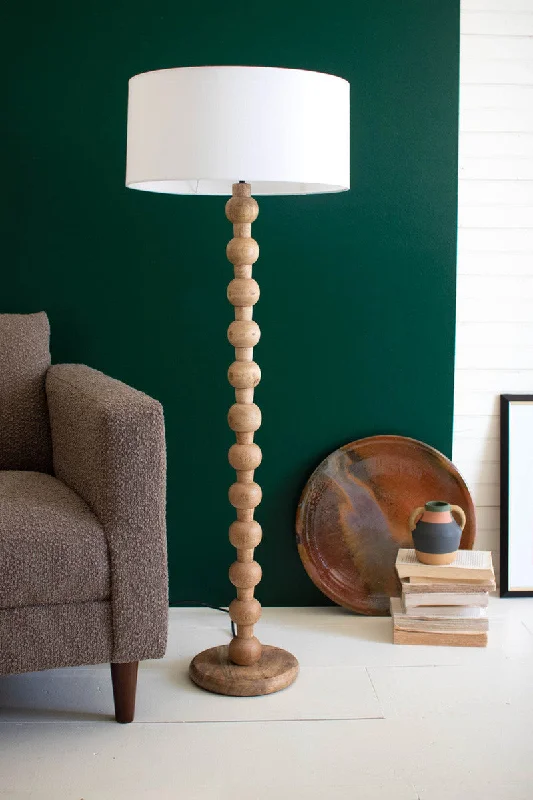 Metal Floor Lamp with a Matte Black Finish for a Sleek LookNatural Wooden Floor Lamp With White Barrel Shade By Kalalou Metal Floor Lamp with a Matte Black Finish for a Sleek LookNatural Wooden Floor Lamp With White Barrel Shade By Kalalou