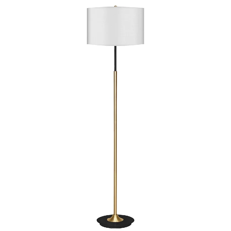 USB Charging Port Floor Lamp for Convenient Device ChargingSarantino Metal Floor Lamp Brushed Brass Finish with White Shade USB Charging Port Floor Lamp for Convenient Device ChargingSarantino Metal Floor Lamp Brushed Brass Finish with White Shade