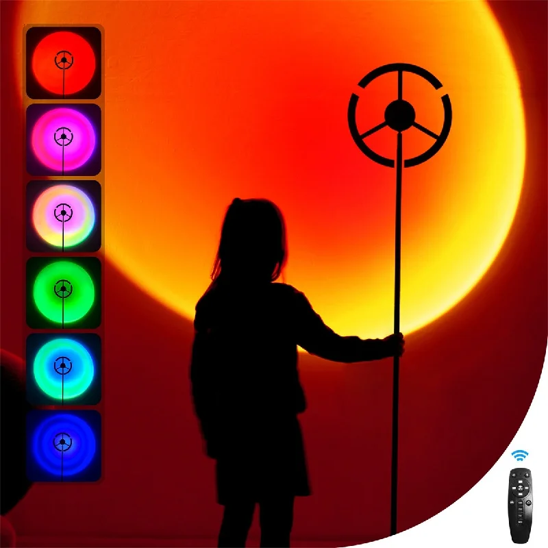 Industrial Style Floor Lamp with Exposed Bulbs for Loft ApartmentsSunset Projection Lamp, Colors Changing Projection Lamp LED Light Industrial Style Floor Lamp with Exposed Bulbs for Loft ApartmentsSunset Projection Lamp, Colors Changing Projection Lamp LED Light