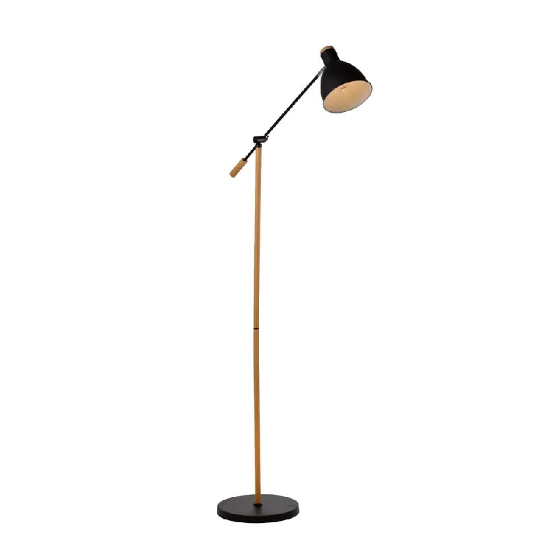 Wood Floor Lamp with Natural Grain for a Warm and Organic FeelTai Floor lamp Black