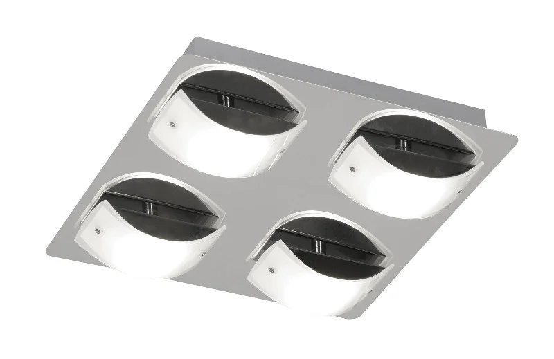 Metal Floor Lamp with a Matte Black Finish for a Sleek LookOaks Lighting Torva 4 Light Chrome LED Wall or Ceiling Light