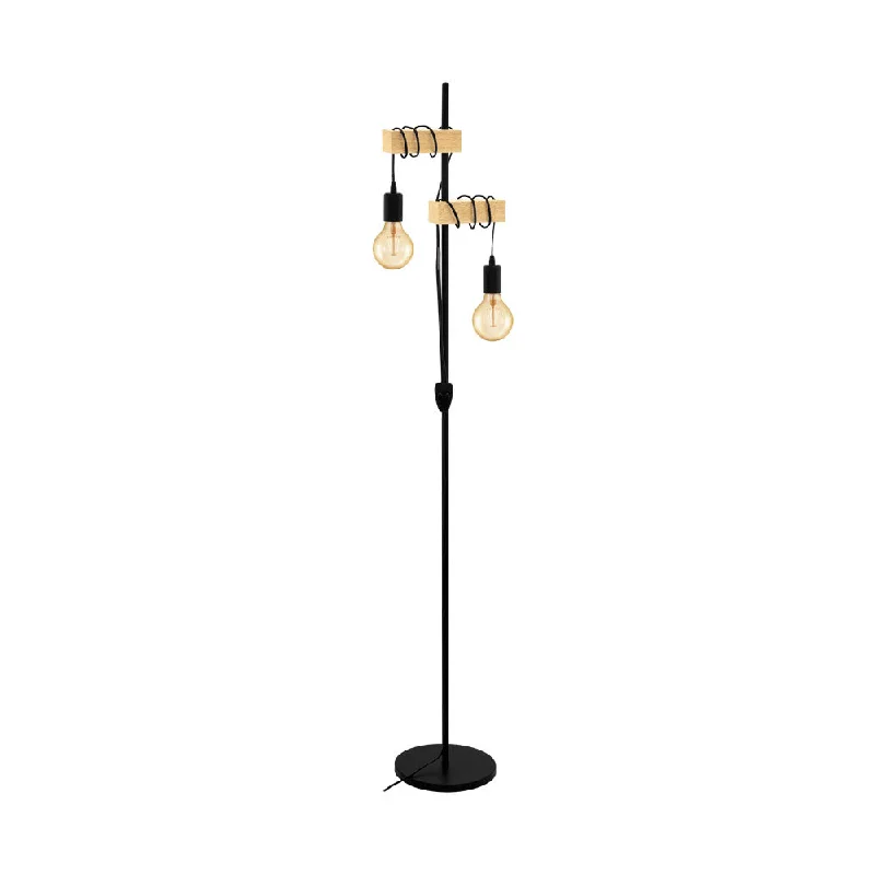 Metal Floor Lamp with a Matte Black Finish for a Sleek LookTownshend Black and Timber Floor Lamp Metal Floor Lamp with a Matte Black Finish for a Sleek LookTownshend Black and Timber Floor Lamp
