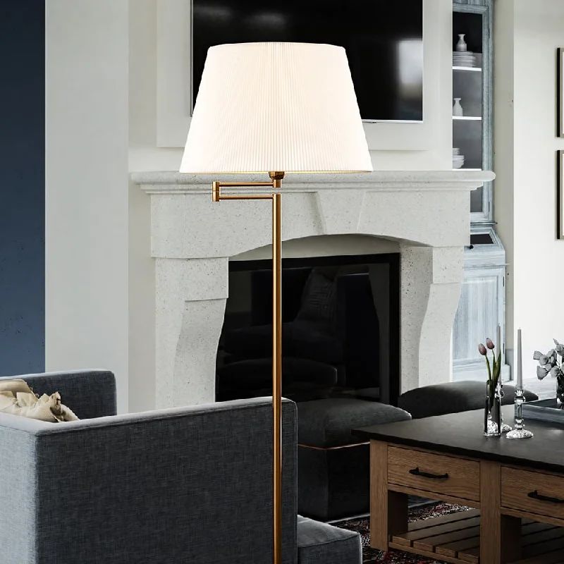 Rustic Farmhouse Style Floor Lamp for Cozy BedroomsUEX8250 Vintage Floor Lamp 25''W x 14''D x 65''H, Aged Brass Finish, Smyrna Collection Rustic Farmhouse Style Floor Lamp for Cozy BedroomsUEX8250 Vintage Floor Lamp 25''W x 14''D x 65''H, Aged Brass Finish, Smyrna Collection