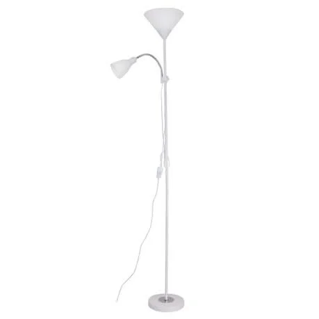 Bohemian Inspired Floor Lamp for Eclectic Home DecorWhite Metal Polished Chrome Floor Lamp Bohemian Inspired Floor Lamp for Eclectic Home DecorWhite Metal Polished Chrome Floor Lamp