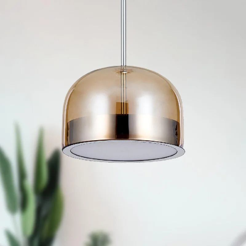 African - Inspired Ceiling Lights with Tribal Patterns and Natural MaterialsANKUR BERLIN GLASS DOME LED PENDANT LIGHT