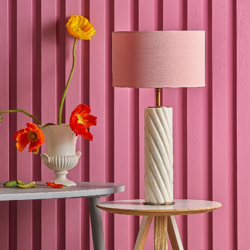 ceramic table lamps with hand painted designs for an artistic touchCarrick table lamp in white marble