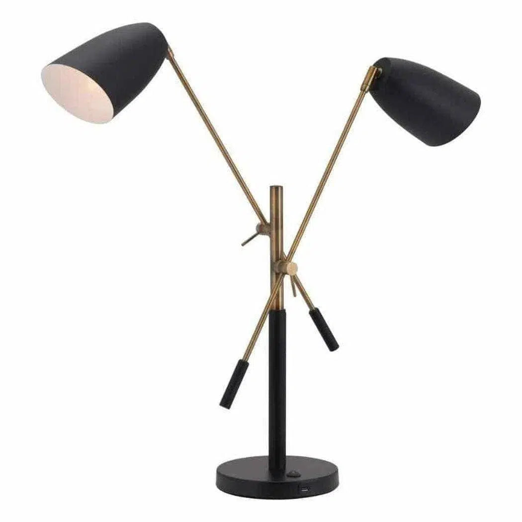 crystal table lamps with dazzling prisms for a glamorous effectTanner Table Lamp Matte Black & Brass crystal table lamps with dazzling prisms for a glamorous effectTanner Table Lamp Matte Black & Brass