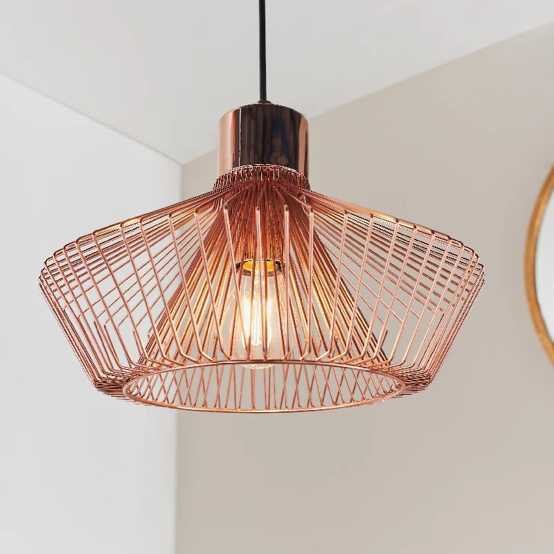 Japanese - Inspired Ceiling Lights with Shoji - Screen - like DiffusersEndon Kimberley Pendant Copper Japanese - Inspired Ceiling Lights with Shoji - Screen - like DiffusersEndon Kimberley Pendant Copper