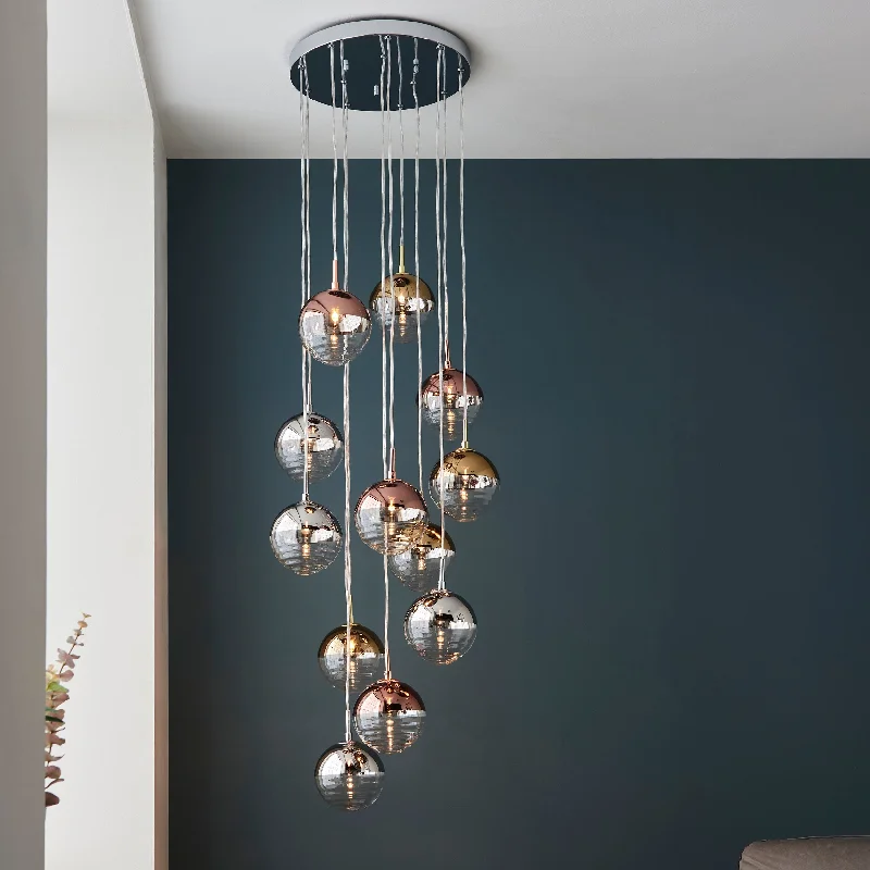 Chinese - Style Ceiling Lights with Red Lantern - Inspired DesignsEndon Paloma 12lt Cluster Pendant Chinese - Style Ceiling Lights with Red Lantern - Inspired DesignsEndon Paloma 12lt Cluster Pendant
