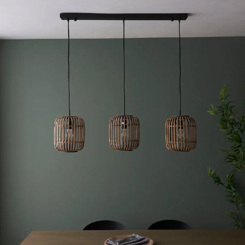 Victorian - Inspired Ceiling Lights with Ornate Crystal ChandeliersEndon Mathias Bamboo 3 Light Pendant Bar Natural Victorian - Inspired Ceiling Lights with Ornate Crystal ChandeliersEndon Mathias Bamboo 3 Light Pendant Bar Natural
