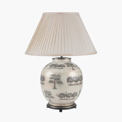 fabric table lamps with a linen shade for a relaxed and breathable lookJenny Worrall 42cm Guinea Fowl Large Glass Table Lamp Base Only fabric table lamps with a linen shade for a relaxed and breathable lookJenny Worrall 42cm Guinea Fowl Large Glass Table Lamp Base Only