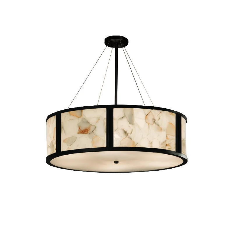 Japanese - Inspired Ceiling Lights with Shoji - Screen - like DiffusersJustice Designs Alabaster Rocks! ALR-9547-MBLK Pendant Light - Matte Black Japanese - Inspired Ceiling Lights with Shoji - Screen - like DiffusersJustice Designs Alabaster Rocks! ALR-9547-MBLK Pendant Light - Matte Black