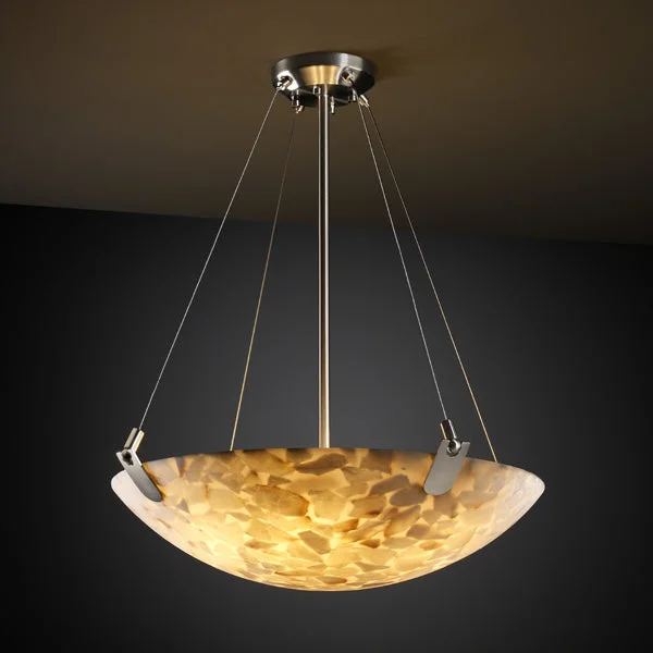 Glass Ceiling Lights with Frosted, Colored, or Etched GlassJustice Designs Alabaster Rocks! ALR-9621-35-NCKL-LED3-3000 Pendant Light - Brushed Nickel Glass Ceiling Lights with Frosted, Colored, or Etched GlassJustice Designs Alabaster Rocks! ALR-9621-35-NCKL-LED3-3000 Pendant Light - Brushed Nickel