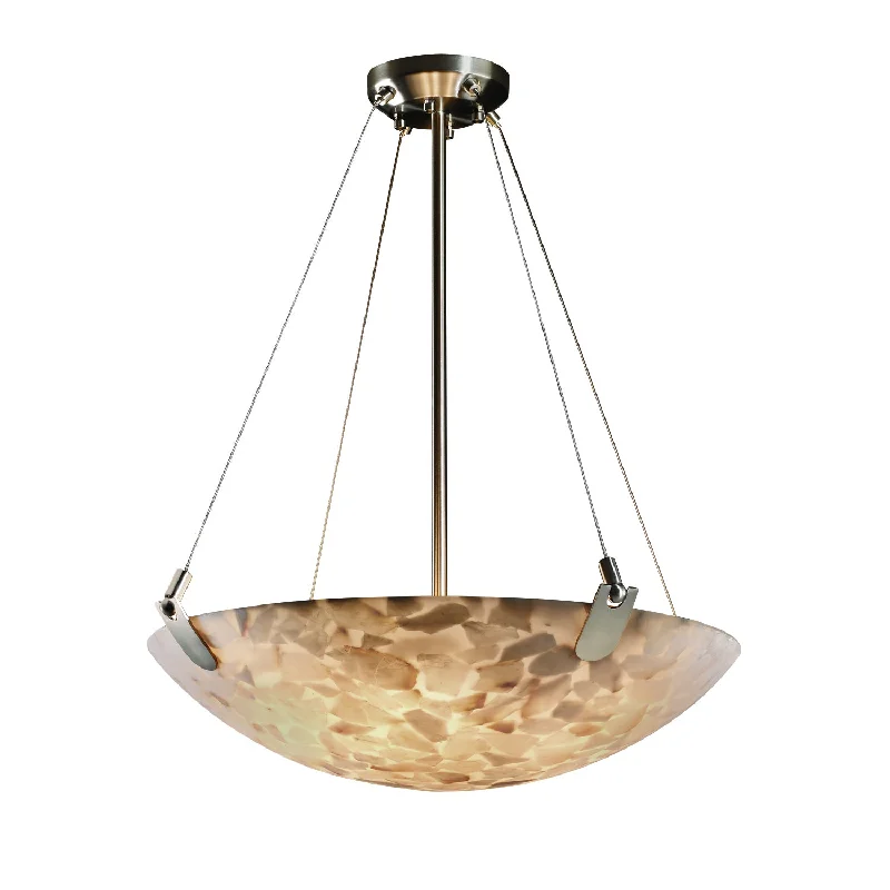 Mid - Century Modern Ceiling Lights with Simple, Sleek LinesJustice Designs Alabaster Rocks! ALR-9622-35-NCKL-LED5-5000 Pendant Light - Brushed Nickel Mid - Century Modern Ceiling Lights with Simple, Sleek LinesJustice Designs Alabaster Rocks! ALR-9622-35-NCKL-LED5-5000 Pendant Light - Brushed Nickel