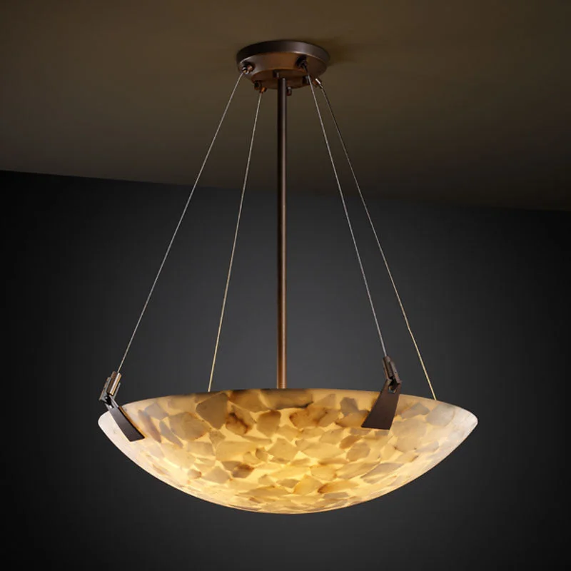 Rustic Ceiling Lights with Reclaimed Wood and Distressed FinishesJustice Designs Alabaster Rocks! ALR-9641-35-DBRZ Pendant Light - Dark Bronze Rustic Ceiling Lights with Reclaimed Wood and Distressed FinishesJustice Designs Alabaster Rocks! ALR-9641-35-DBRZ Pendant Light - Dark Bronze