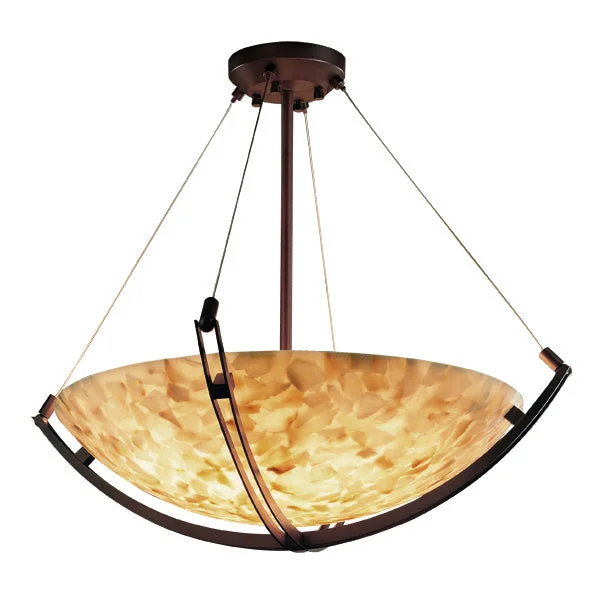 Japanese - Inspired Ceiling Lights with Shoji - Screen - like DiffusersJustice Designs Alabaster Rocks! ALR-9722-35-DBRZ-LED5-5000 Pendant Light - Dark Bronze Japanese - Inspired Ceiling Lights with Shoji - Screen - like DiffusersJustice Designs Alabaster Rocks! ALR-9722-35-DBRZ-LED5-5000 Pendant Light - Dark Bronze