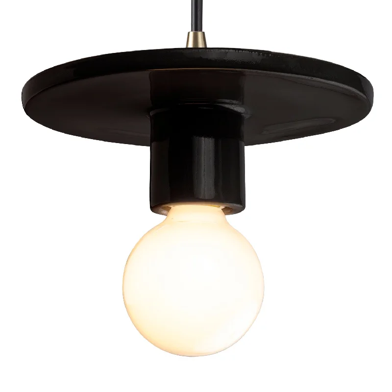 Art Nouveau Ceiling Lights with Organic, Flowing ShapesJustice Designs Radiance Collection CER-6320-BLK-ABRS-BKCD Pendant Light - Gloss Black