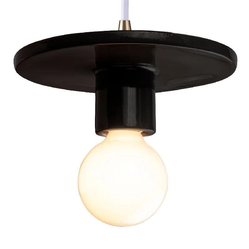 Retro Ceiling Lights Inspired by the 1950s and 1960s DesignJustice Designs Radiance Collection CER-6320-BLK-ABRS-WTCD Pendant Light - Gloss Black Retro Ceiling Lights Inspired by the 1950s and 1960s DesignJustice Designs Radiance Collection CER-6320-BLK-ABRS-WTCD Pendant Light - Gloss Black