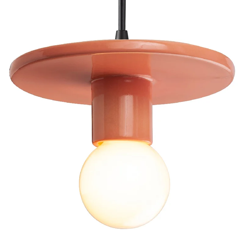 Contemporary Ceiling Lights with Unique, Abstract ShapesJustice Designs Radiance Collection CER-6320-BSH-MBLK-BKCD Pendant Light - Gloss Blush Contemporary Ceiling Lights with Unique, Abstract ShapesJustice Designs Radiance Collection CER-6320-BSH-MBLK-BKCD Pendant Light - Gloss Blush