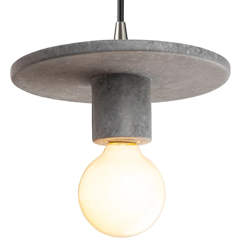 Mediterranean - Style Ceiling Lights with Terra - Cotta and Ceramic DetailsJustice Designs Radiance Collection CER-6320-CONC-NCKL-BKCD Pendant Light - Concrete Mediterranean - Style Ceiling Lights with Terra - Cotta and Ceramic DetailsJustice Designs Radiance Collection CER-6320-CONC-NCKL-BKCD Pendant Light - Concrete