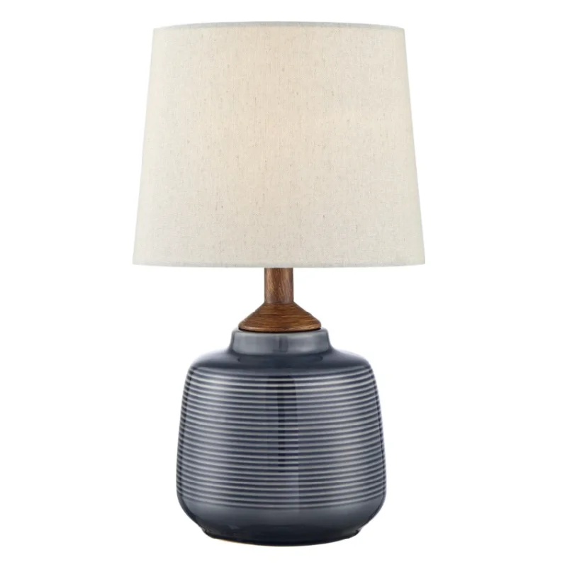 asian inspired table lamps with bamboo accents for a zen atmosphereLismore Blue Table Lamp